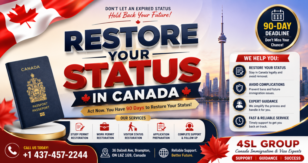 Study permit restoration Canada